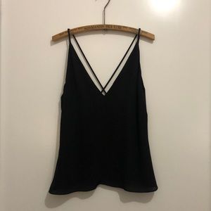 Black blouse with cross back